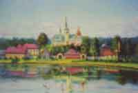 Общий вид Череменецкого монастыря с запада до 1917 г. Фото с картины.